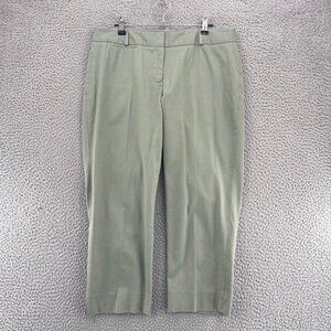 Talbots Pants Womens 8 Petite Signature Gray Cotton Stretch Skimmer Capri Work